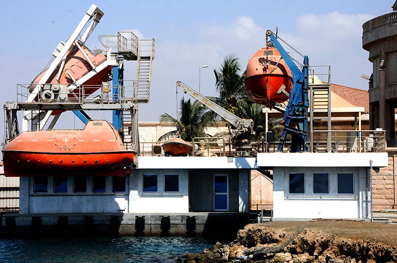 Rescue boat training platform