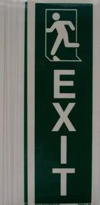 LLL vertical exit sign for running man left