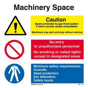 Machinery Space combination sign